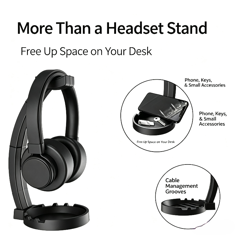 Headphone Stand With Storage T - Headphone Stand Desk ulasan dan harga