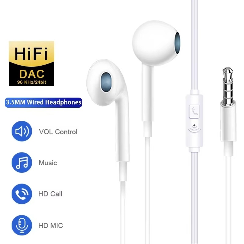 Universal Earphone 3.5mm Jack  - Wired Earphone Mic ulasan dan harga