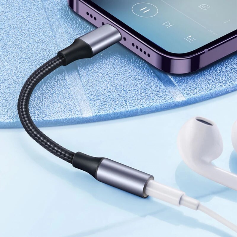 8 Pin to 3.5mm Jack AUX Cable  - Earphone Splitter Jack ulasan dan harga