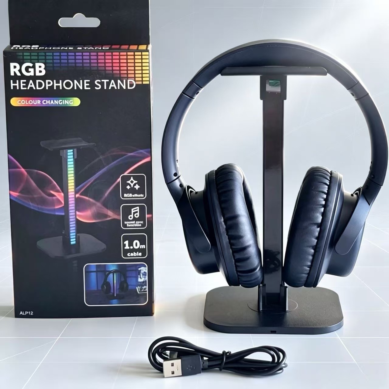 USB Gaming Headphone Stand RGB - Headphone Stand Desk ulasan dan harga