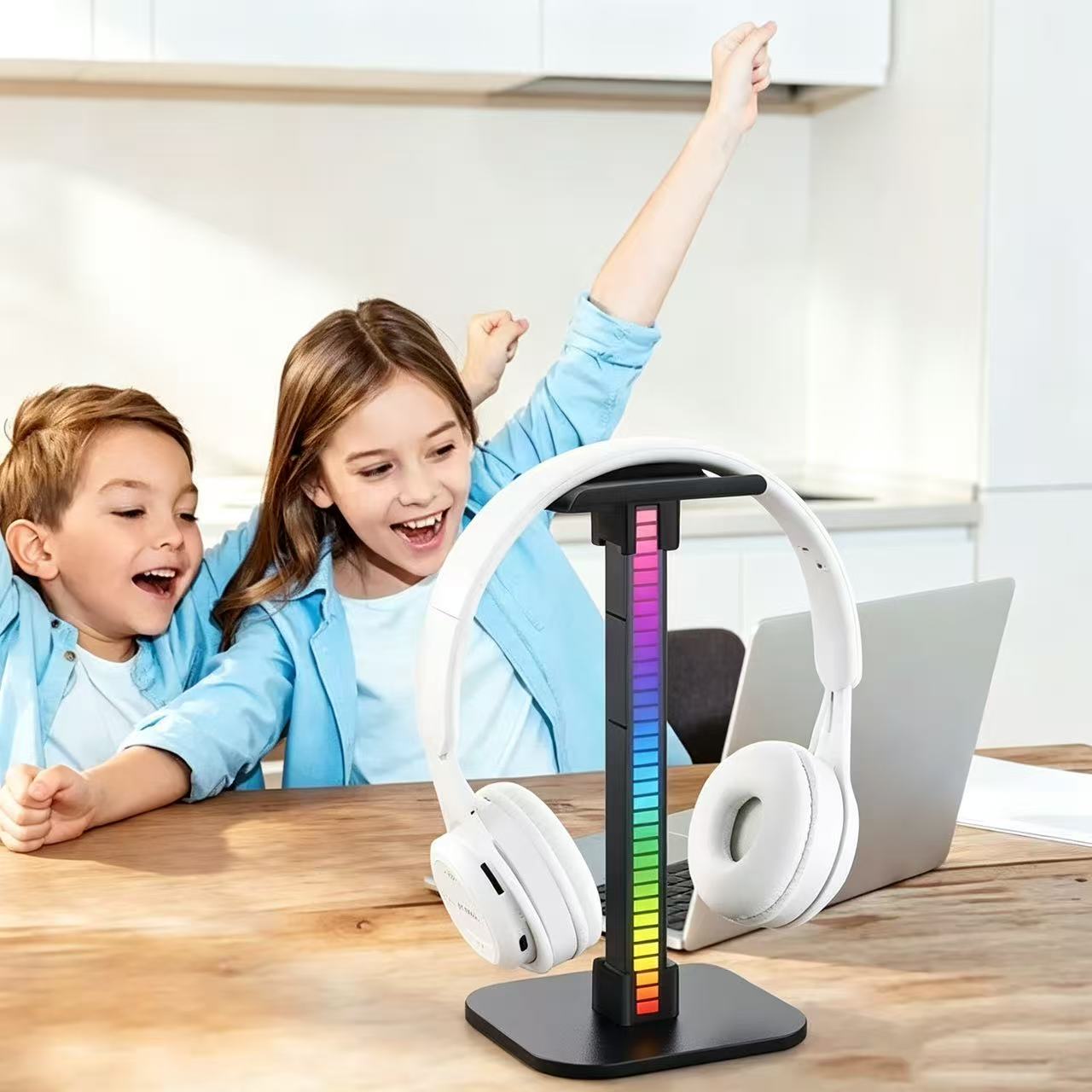 USB Gaming Headphone Stand RGB - Headphone Stand Desk ulasan dan harga